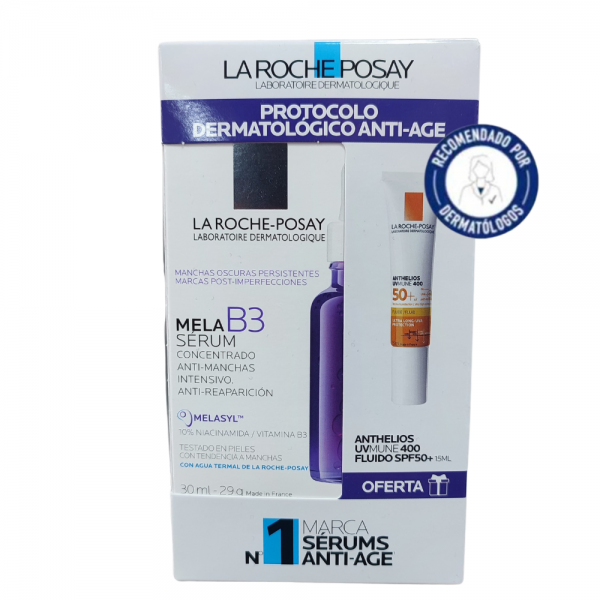 LA ROCHE POSAY PACK SERUM MELA B3 30ML + FLUIDO SPF50+ 15ML